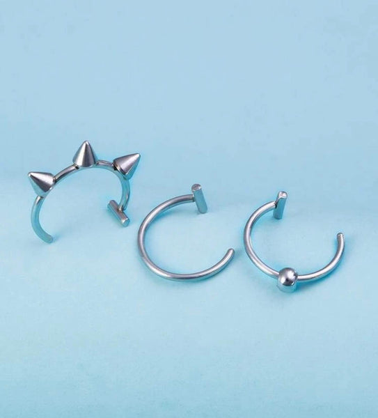 set de 3 septum fake