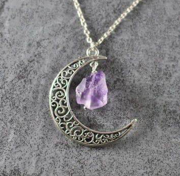 Collar luna y amatista