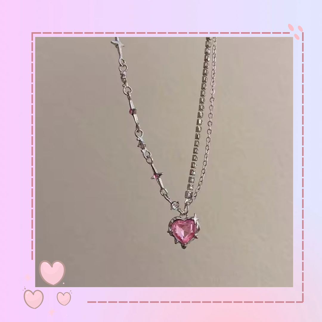 Collar corazón Rosa