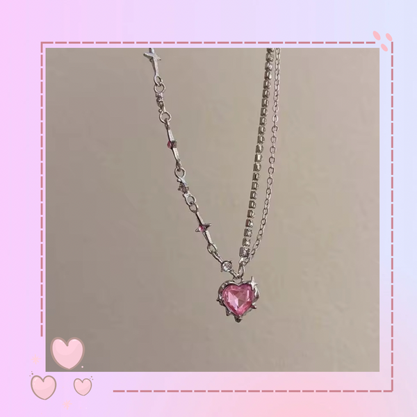 Collar corazón Rosa
