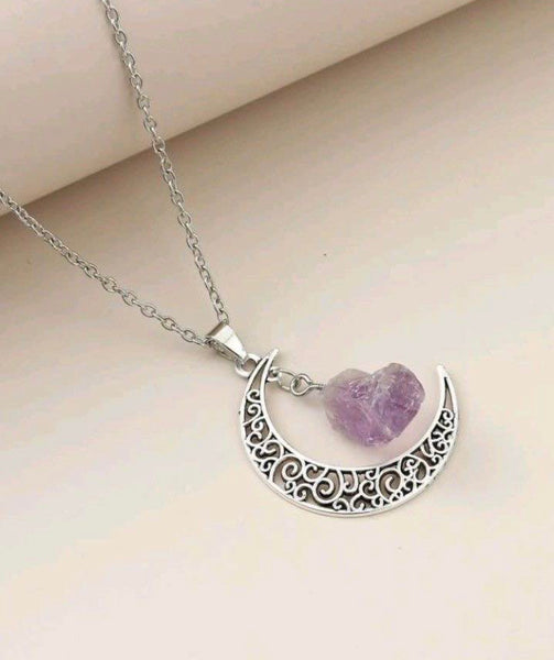 Collar luna y amatista