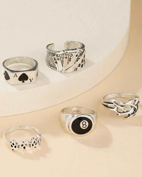 Set de 5 anillos