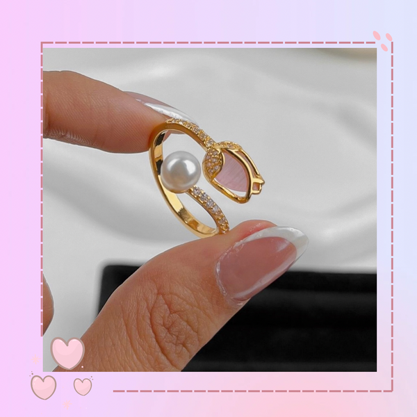 Anillo Tulipan rosa