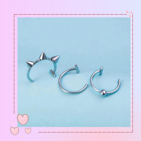 set de 3 septum fake