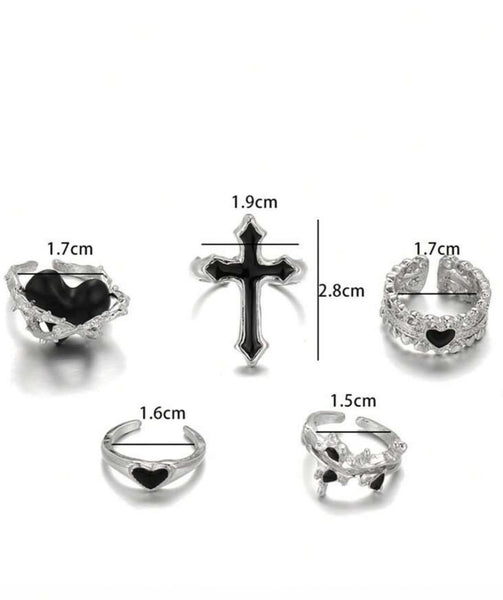 Set de 5 anillos
