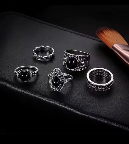 Set de 5 anillos Boho