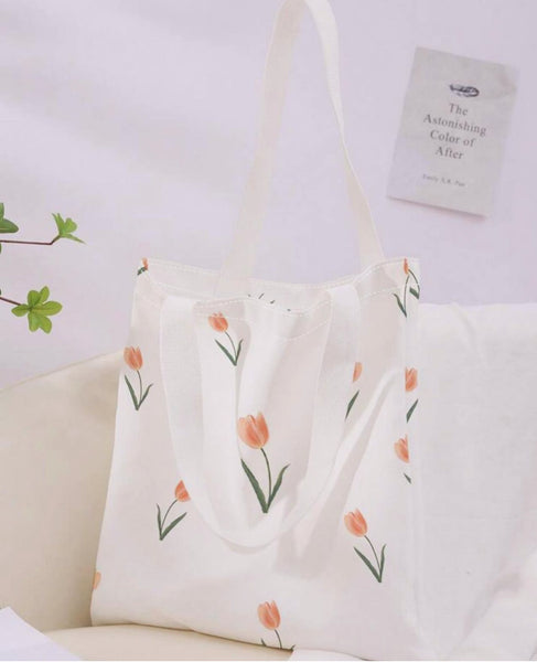 Tote bag de tulipanes