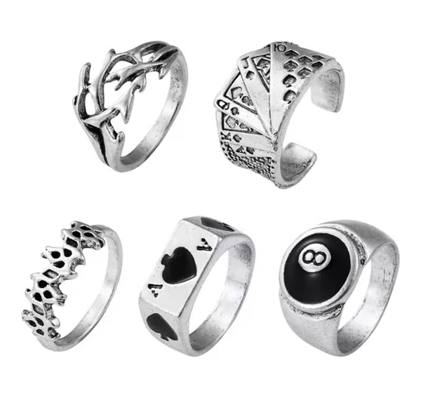 Set de 5 anillos
