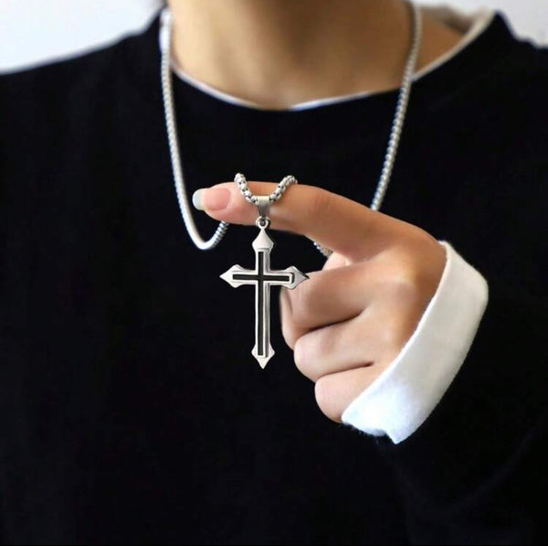 collar de cruz unisex