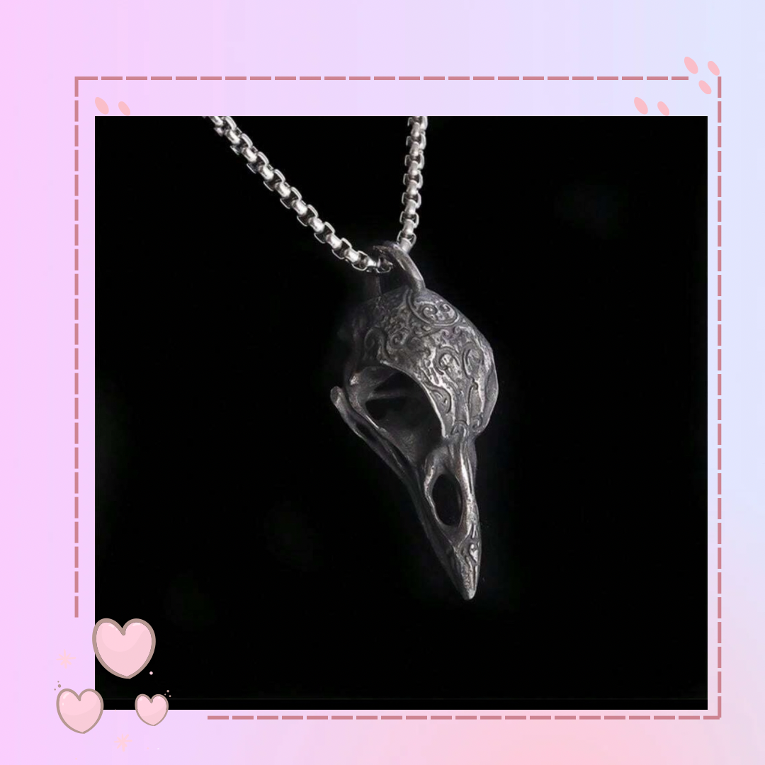 Collar cráneo de cuervo