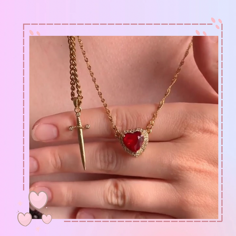 Collares Match Espada Corazón