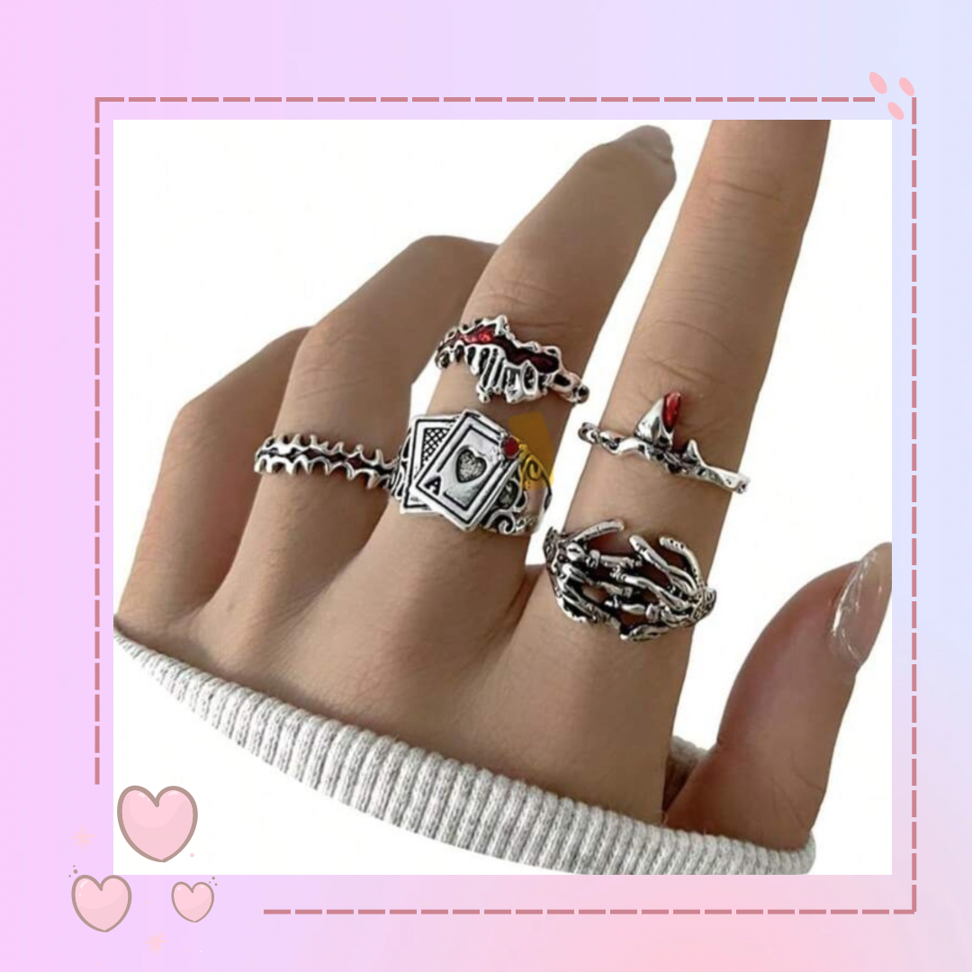 Set de 5 anillos