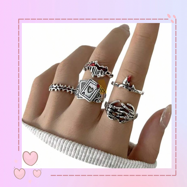 Set de 5 anillos