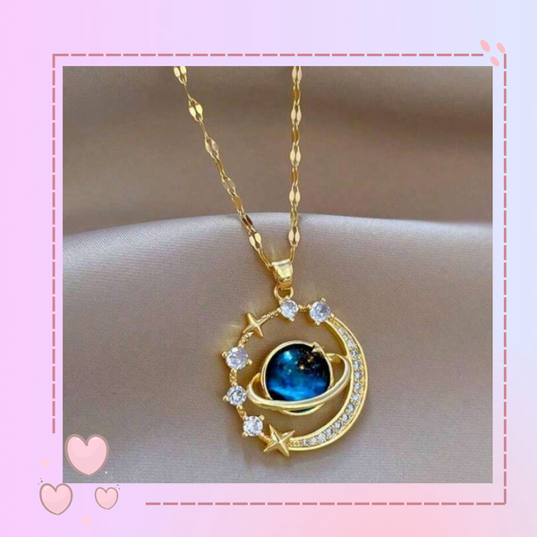 Collar estrella y Saturno