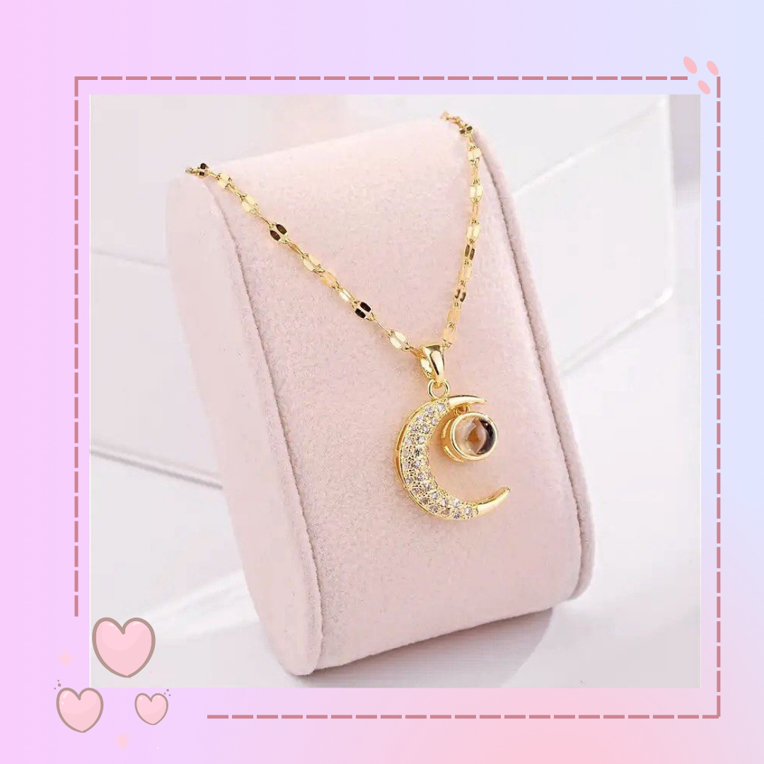 Collar luna proyector de 100 Te amo