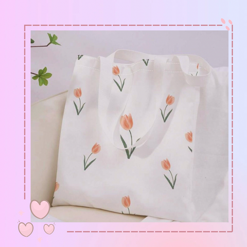 Tote bag de tulipanes