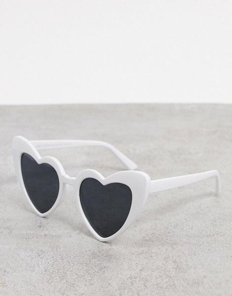 Lentes corazón blancos