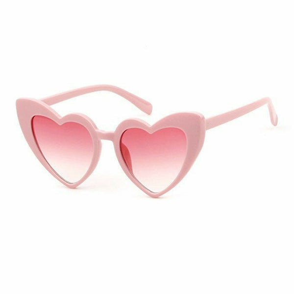 Lentes de corazón rosa