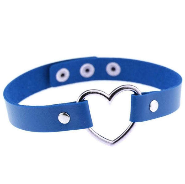 Choker de corazon azul