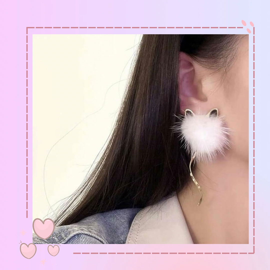 Aritos Pompon y gatito