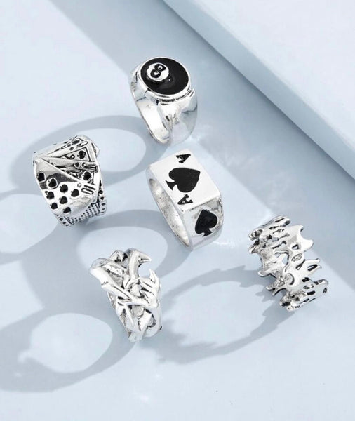 Set de 5 anillos