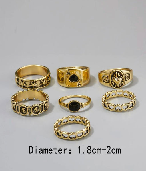 Set de anillos dorados