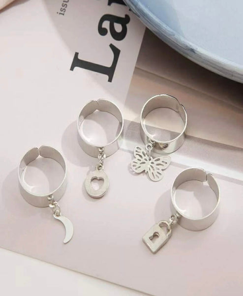 Set de 4 anillos