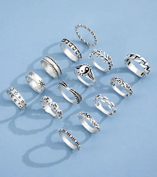 Set de 14 anillos